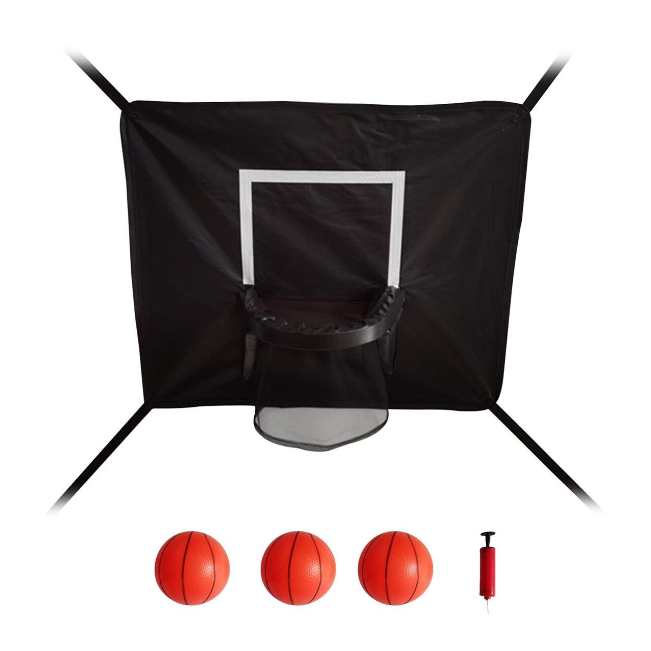 1 Set Trampoline Basketball Hoop With 3 Mini Balls And Pump Weatherproof Kids Entertainment Sport Trampoline Accessory